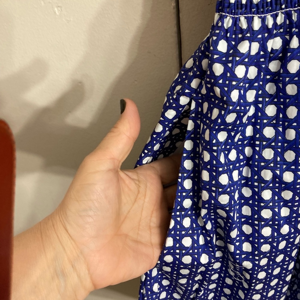 Hill House The Elizabeth Nap Dress in Blue Basketweave/Size M - Picture 4 of 16